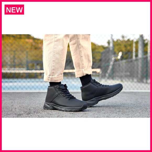 Men\'s Non-Slip Waterproof Work Boots Ankle Boots Leather Slip Resistant